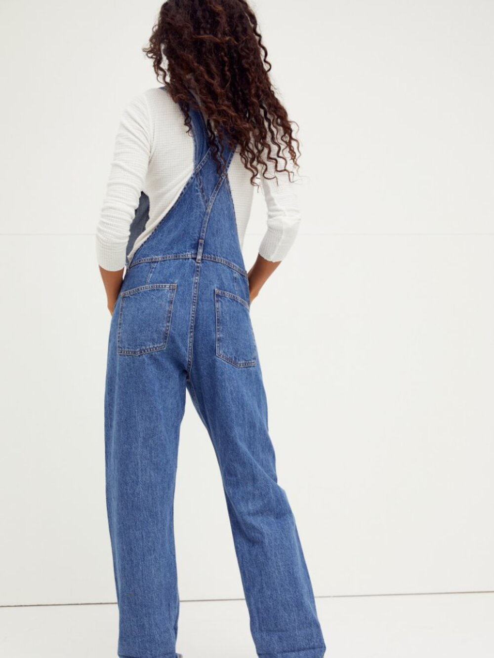 NWT Free People Ziggy Denim Overalls in Sapphire Blue - Picture 4 of 4